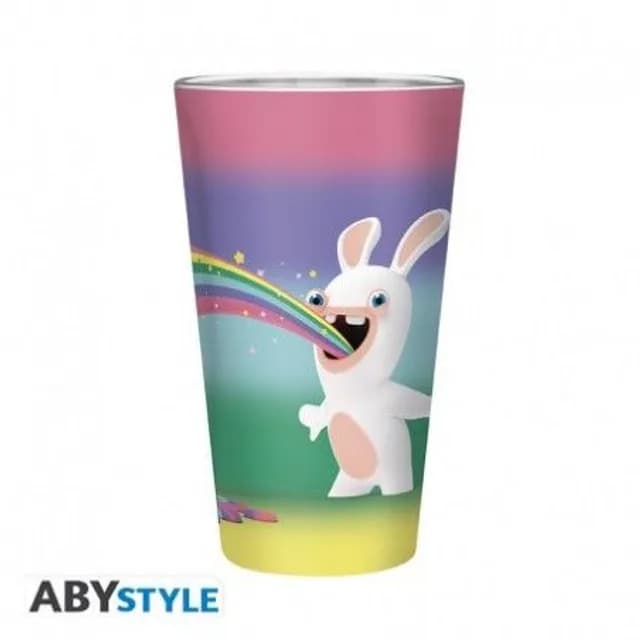 Rabbits Rainbow Crystal Glass Raving Rabbids